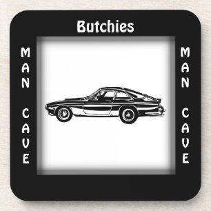 Sports Car Man Cave CUSTOMIZE Coaster