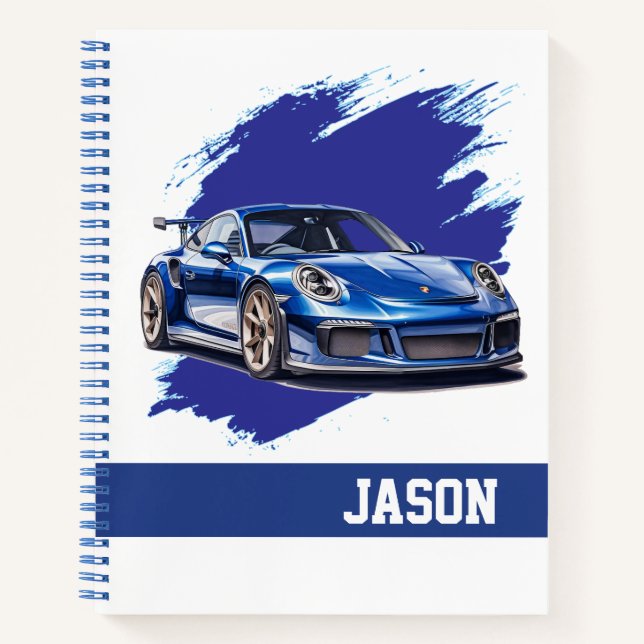 Sports Car Notebook (Front)