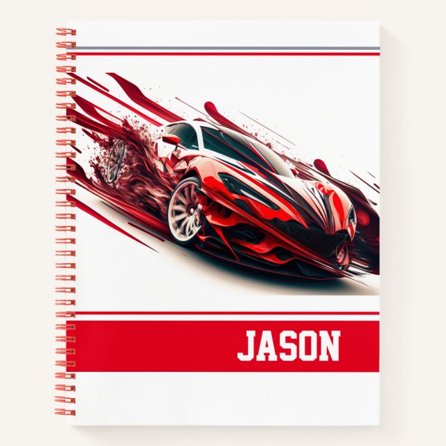 Sports Car Notebook (Front)