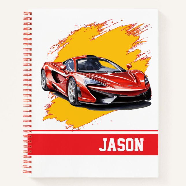 Sports Car Notebook (Front)