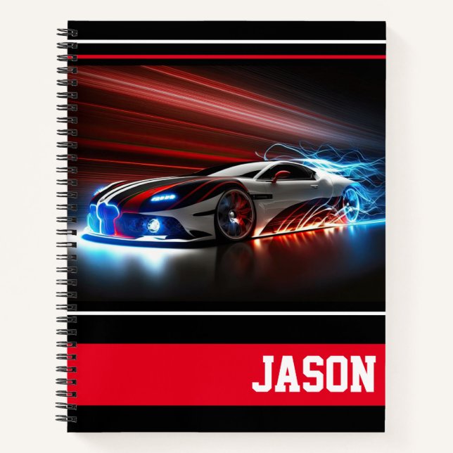 Sports Car Notebook (Front)