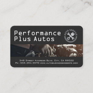Sports Car   Performance Autos   Repair Mechanic Business Card