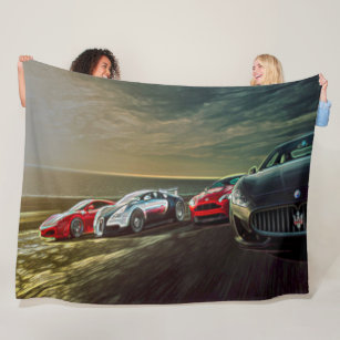 Sports Car Racing Acrylic Art Fleece Blanket