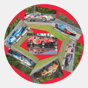 Sports Car Racing Classic Round Sticker