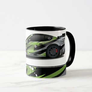 Sports Car Two-Tone Coffee Mug