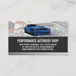 Sports Car Vehicle   Mechanic Services Business Card