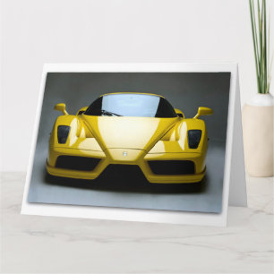 Sports Car Wish Funny Jumbo Birthday Card