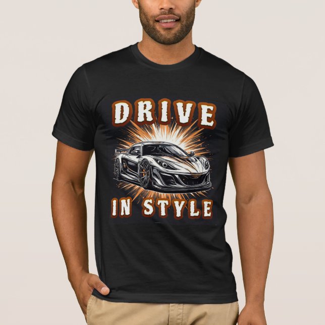 Sports Car with Exploding Energy  T-Shirt (Front)