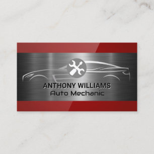 Sports Car Wrench Screw Driver Business Card
