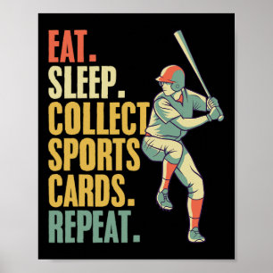 Sports Card Collecting Sketll Sell Card Collector Poster