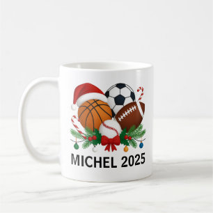 Sports Christmas 2025 Mug Custom Name