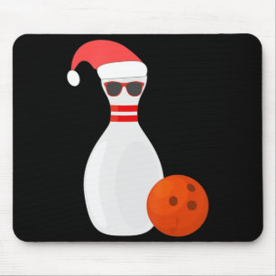Sports Christmas Bowling - Snowman Bowling Mouse Pad