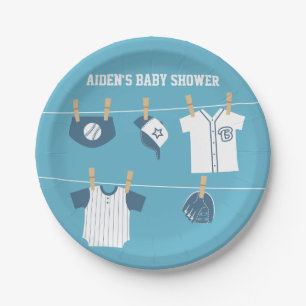 Sports Clothes Baseball Baby Shower Supplies Paper Plate