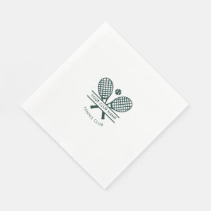 Sports Club Name Tennis Team Green Logo Napkin