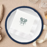 Sports Club Name Tennis Team Green Logo Napkin<br><div class="desc">Easily customise this hat by adding your club or society name by clicking the "Personalise" button. You can change the background, fonts, and patch colour by clicking the "Edit with Design tool". Perfect for any club, business, or school society. Order as many or as fewer as required. There's no setup...</div>