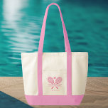 Sports Club Name Tennis Team Pink Swag Tote Bag<br><div class="desc">Easily customise this tote bag by adding your club or society name by clicking the "Personalise" button. You can change the background, fonts, and patch colour by clicking the "Edit with Design tool". Perfect for any club, business, or school society. Order as many or as fewer as required. There's no...</div>