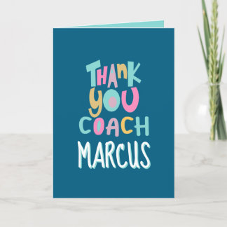 Sports Coach Appreciation Card, Thank You Card