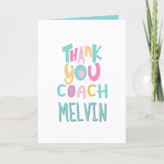 Sports Coach Appreciation Card, Thank You Card