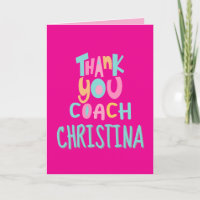 Sports Coach Appreciation Card, Thank You Card