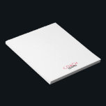 Sports COACH NAME Team colours Modern Office Notepad<br><div class="desc">Custom COACH in Red, LAST NAME in black on white background. Easy to personalise text, text colours to your own team colours. Great Gift, Award, Office Necessity for any Coach from Little League thru college Sports. Simple, Modern Style. Mix and match entire Sports / Coach / Team Spirit Collections by...</div>