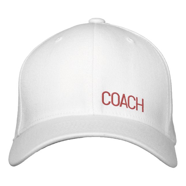 Sports COACH Team NAME School Colours Timeless Embroidered Hat (Front)