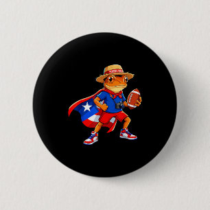 Sports coqui frog puerto rico flag rican football 6 cm round badge