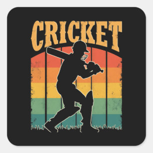 Sports Cricket Player – The Gentleman’s Game  Square Sticker