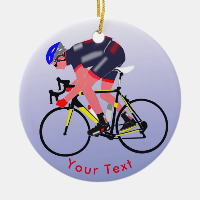 SPORTS Cycling Road Warrior Ceramic Ornament (Front)