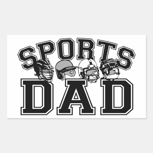 Sports Dad Rectangular Sticker (Front)