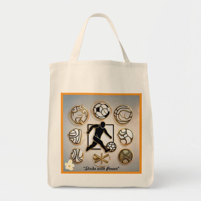 "Sports Design Fusion" Tote Bag (Front)