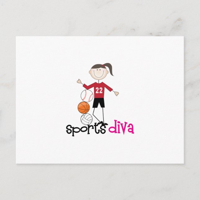 Sports Diva Postcard (Front)