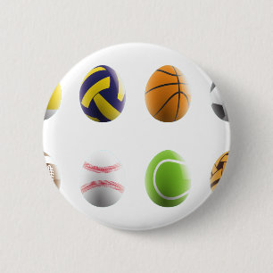 sports easter eggs 6 cm round badge