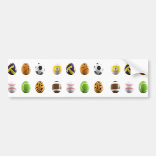 sports easter eggs bumper sticker
