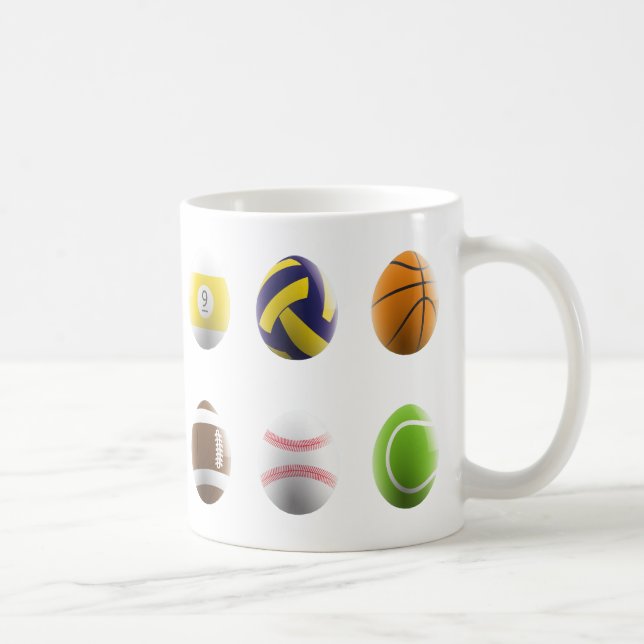 sports easter eggs coffee mug (Right)