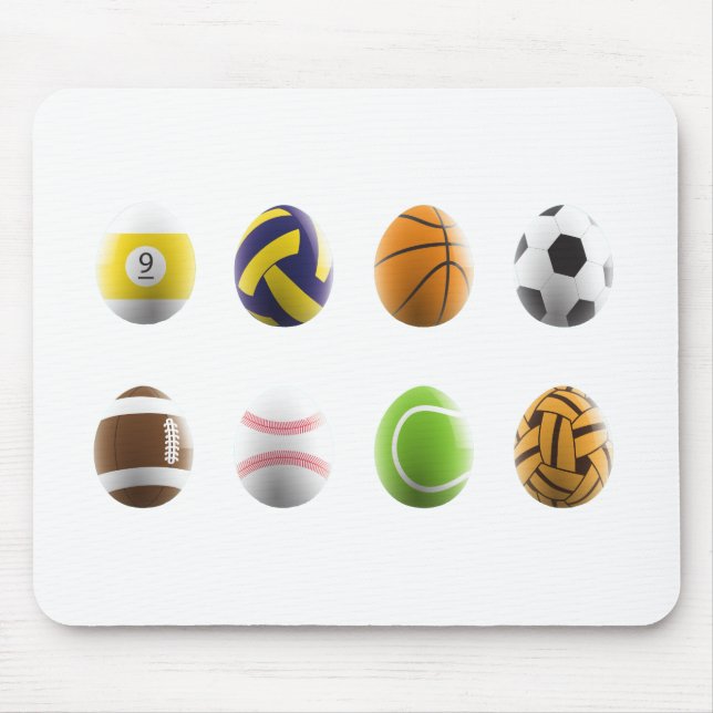 sports easter eggs mouse pad (Front)