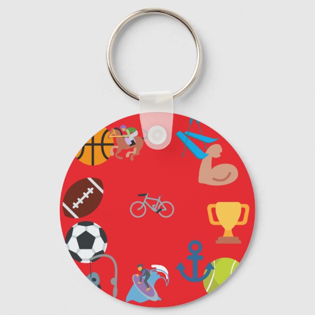 sports emoji key ring (Front)