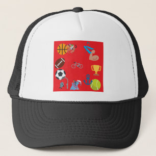 sports emoji trucker hat