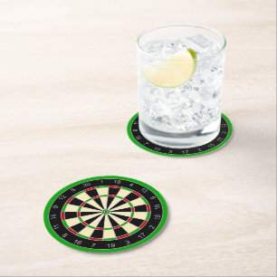 Sports Equipment - Dartboard 1 Round Paper Coaster