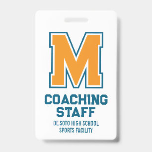 Sports Event Staff Name ID Badge