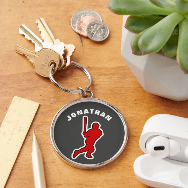 SPORTS FAN, BASEBALL, PERSONALIZED KEY RING (Desk)