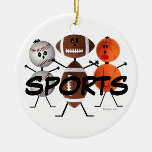 Sports Fan Cartoon Ceramic Tree Decoration