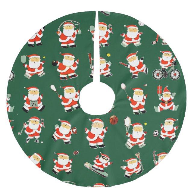 Sports Fan Christmas Brushed Polyester Tree Skirt (Front)