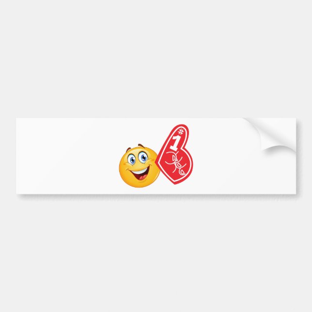 sports fan emoji bumper sticker (Front)