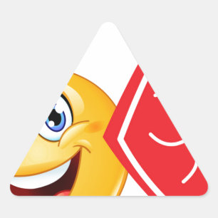 sports fan emoji triangle sticker