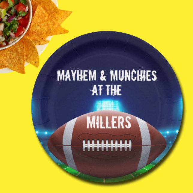 SPORTS Fan Football Stadium Party Paper Plate (Creator Uploaded)