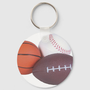 Sports Fan Gifts Basketball Baseball Football Key Ring