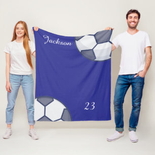 Sports Fan Personalized soccer ball Fleece Blanket