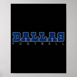 Sports Fans Dallas Football DFW City Classic Poster
