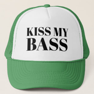 Sports Fishing Dad's Baseball KISS MY BASS Lucky Trucker Hat
