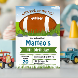Sports Football Birthday Invitation